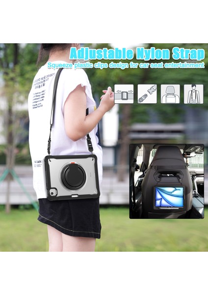 iPad Air 11 (2024) / Air (2022) / (2020) / iPad Pro 11 (2022) / (2021) Omuz Askılı Kickstand Kapağı (Yurt Dışından) fırsatları