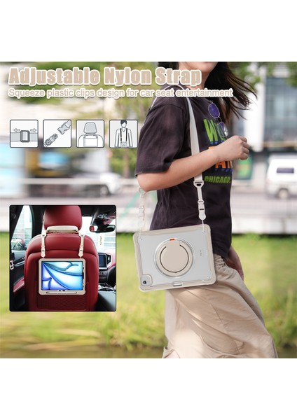 iPad Air 11 (2024) / Air (2022) / (2020) / iPad Pro 11 (2022) / (2021) Omuz Askılı Kickstand Kapağı (Yurt Dışından) fırsatları