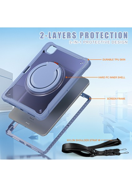 iPad Air 11 (2024) / Air (2022) / (2020) / iPad Pro 11 (2022) / (2021) Omuz Askılı Kickstand Kapağı (Yurt Dışından) modelleri