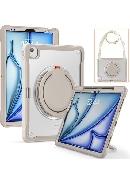 iPad Air 13 (2024) / iPad Pro 12.9 (2022) / (2021) Omuz Askılı Döner Kickstand Kapağı (Yurt Dışından) modelleri