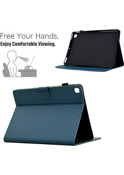 Samsung Galaxy Tab A7 10.4 (2020) T500 / T505 Kılıf Katlanır Stand Deri Tablet Kapağı (Yurt Dışından)