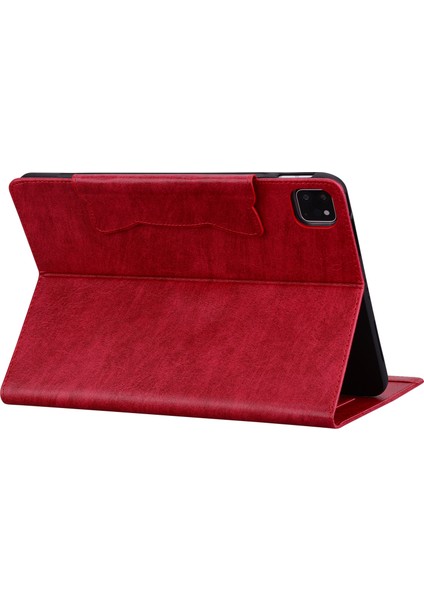 iPad Pro 13 (2024) Pu Deri Kart Yuvaları Tablet Kapağı Manyetik Toka (Yurt Dışından)