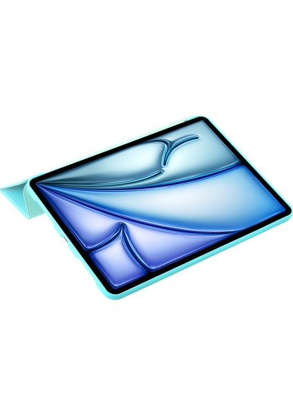 iPad Air 11 (2024) Pu Deri+Silikon Üç Katlı Stand Tablet Kılıfı (Yurt Dışından) fırsatları