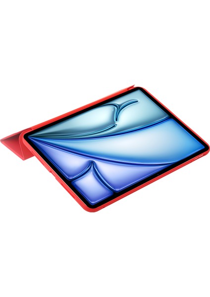 iPad Air 11 (2024) Pu Deri+Silikon Üç Katlı Stand Tablet Kılıfı (Yurt Dışından) fırsatları