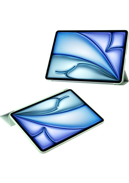 iPad Air 11 (2024) Pu Deri+Silikon Üç Katlı Stand Tablet Kılıfı (Yurt Dışından) indirimleri