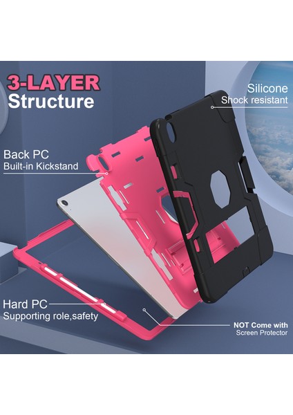 iPad Air 13 (2024) Robot Stili Silikon + Kickstand'lı Pc Tablet Kapağı (Yurt Dışından) modelleri