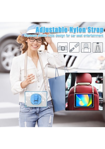 iPad 10.2 (2021) / (2020) Kickstand Pc+Tpu+Omuz Askılı Akrilik Kapak (Yurt Dışından) fiyatları