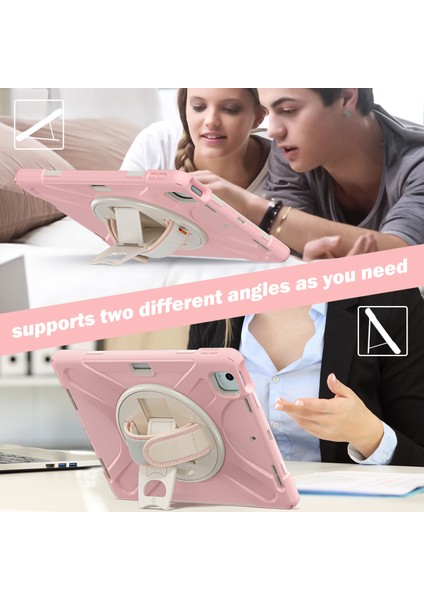 iPad Air 11 (2024) Tpu+Pc+Silikon Kickstand Omuz Askılı Tablet Kılıfı (Yurt Dışından) fırsatları
