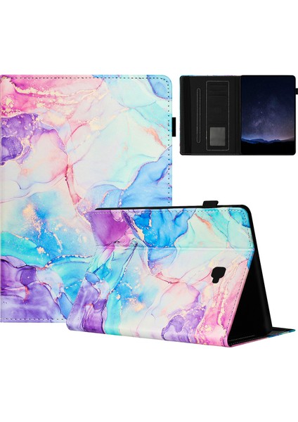Samsung Galaxy Tab A 10.1 (2016) T580 Kılıf Business Folio Standı Mermer Deri Tablet Kapağı (Yurt Dışından)
