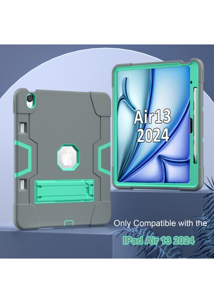 iPad Air 13 (2024) Robot Stili Silikon + Kickstand'lı Pc Tablet Kapağı (Yurt Dışından) fiyatları