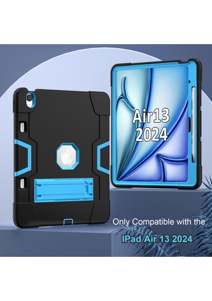 iPad Air 13 (2024) Robot Stili Silikon + Kickstand'lı Pc Tablet Kapağı (Yurt Dışından) fiyatları
