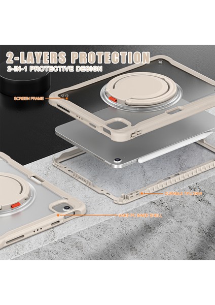 Ipad Air 11 (2024) / Air (2022) / (2020) / iPad Pro 11 (2022) / (2021) Döner Kickstand Tablet Kapağı (Yurt Dışından) modelleri