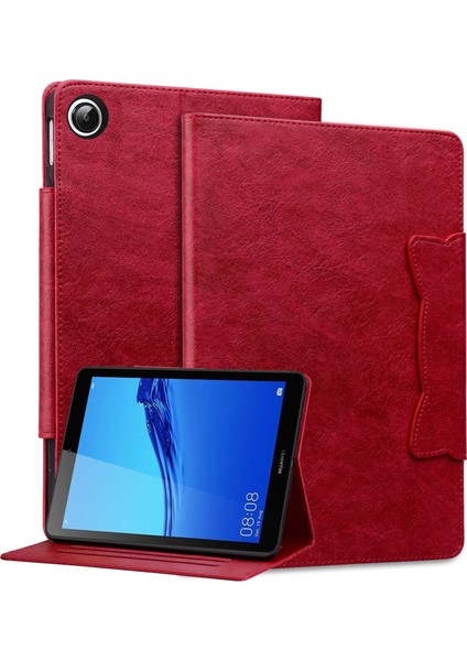 Huawei Honor Pad 5 8.0-Inç / Mediapad M5 Lite 8 Kılıf Manyetik Toka Pu Deri Tablet Kapağı (Yurt Dışından)
