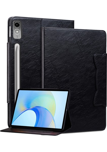 Lenovo Tab P12 Darbeye Dayanıklı Kılıf Manyetik Toka Pu Deri Tablet Kapağı Kart Yuvaları ile (Yurt Dışından)
