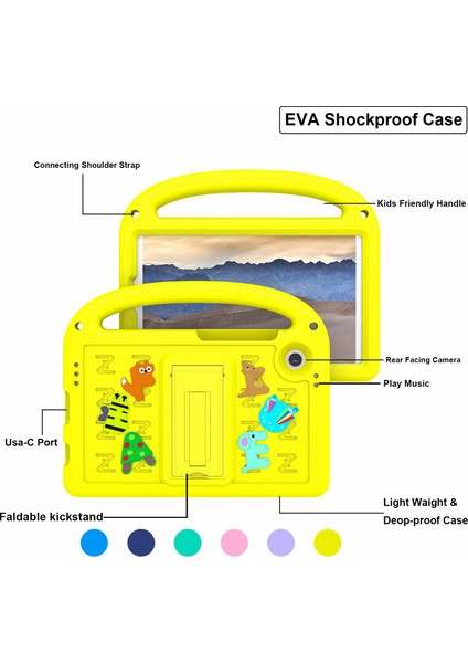 Samsung Galaxy Tab A9 Kickstand Eva+Pc Tablet Kılıfı Askılı (Yurt Dışından)