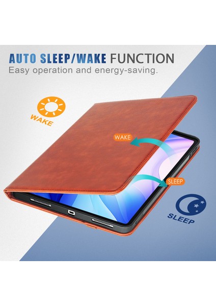 iPad Air 13 (2024) / iPad Pro 13 (2024) / Pro 12.9 (2022) / (2021) Deri Kılıf Tablet Kapağı (Yurt Dışından)