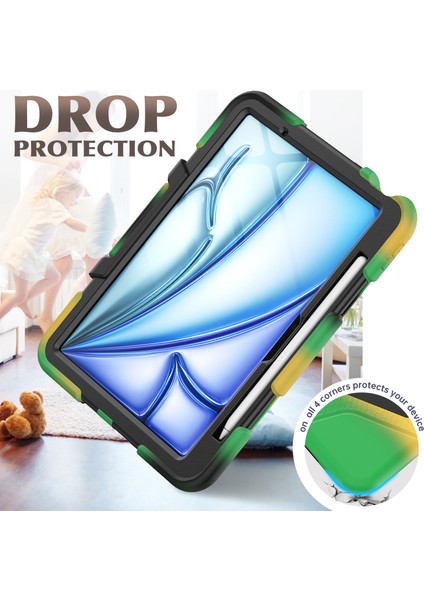 iPad Air 11 (2024) Kickstand Pc + Dahili Ekran Koruyuculu Silikon Tablet Kapağı (Yurt Dışından) indirimleri