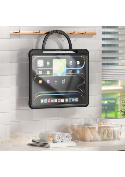 iPad Pro 13 (2024) Döner Destek Standı Pc+Tpu+Silikon Tablet Kılıfı (Yurt Dışından) fırsatları