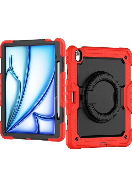 iPad Air 13 (2024) Pc+Silikon Tablet Kılıfı, Destek Çubuğu, Askı (Yurt Dışından) fiyatları