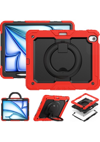 iPad Air 13 (2024) Pc+Silikon Tablet Kılıfı, Destek Çubuğu, Askı (Yurt Dışından) modelleri