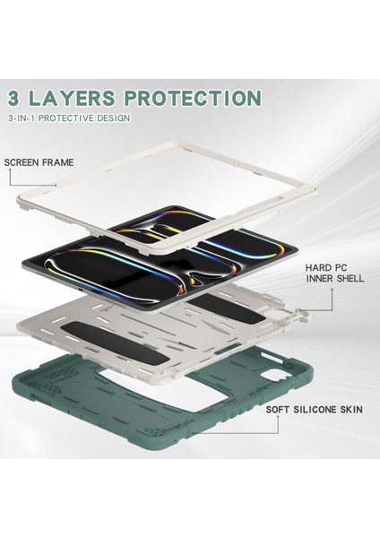 iPad Pro 13 (2024) Kickstand Kılıf Pc+Silikon Anti-Damla Tablet Kapağı (Yurt Dışından) indirimleri