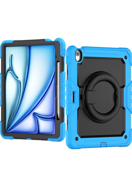 iPad Air 13 (2024) Pc+Silikon Tablet Kılıfı, Destek Çubuğu, Askı (Yurt Dışından) fiyatları