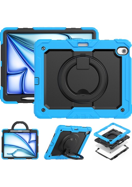 iPad Air 13 (2024) Pc+Silikon Tablet Kılıfı, Destek Çubuğu, Askı (Yurt Dışından) modelleri