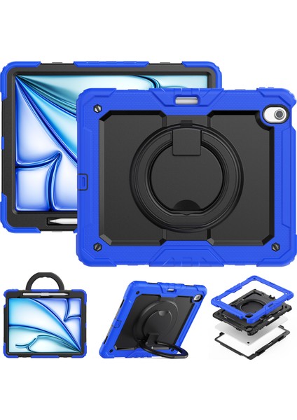 iPad Air 13 (2024) Pc+Silikon Tablet Kılıfı, Destek Çubuğu, Askı (Yurt Dışından) modelleri