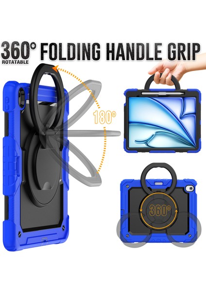 iPad Air 13 (2024) Pc+Silikon Tablet Kılıfı, Destek Çubuğu, Askı (Yurt Dışından) indirimleri