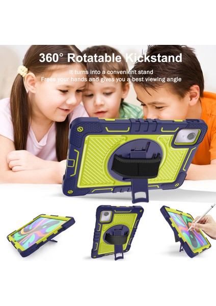 Lenovo Tab M11 / Xiaoxin Pad 11 2024 Silikon + Pc Kickstand Tablet Kılıfı Omuz Askısı ile (Yurt Dışından) fırsatları