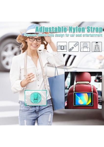 iPad 10.2 (2021) / (2020) Kickstand Pc+Tpu+Omuz Askılı Akrilik Kapak (Yurt Dışından) fiyatları