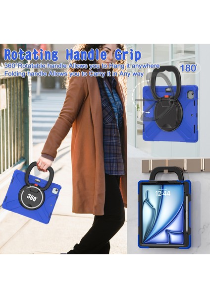 iPad Air 13 (2024) / iPad Pro 12.9 (2022) / (2021) Tpu+Pc+Silikon Tablet Kılıfı Kickstand (Yurt Dışından) modelleri