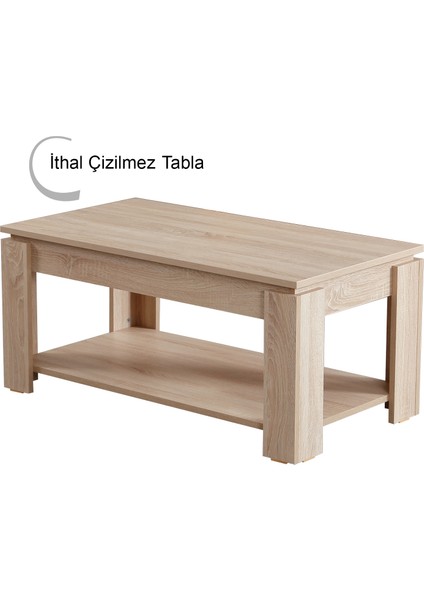 Shelf Raflı Orta Sehpa,Meşe