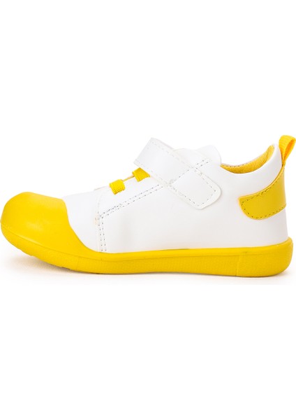 Kiko Kids Smile Cırtlı Erkek Bebek Ilk Adım Panduf Ayakkabı Sarı
