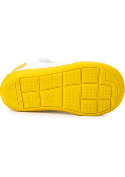 Kiko Kids Smile Cırtlı Erkek Bebek Ilk Adım Panduf Ayakkabı Sarı