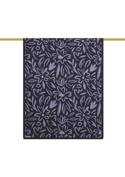 Lacivert Bahar Desen Twill Ipek Şal fiyatları