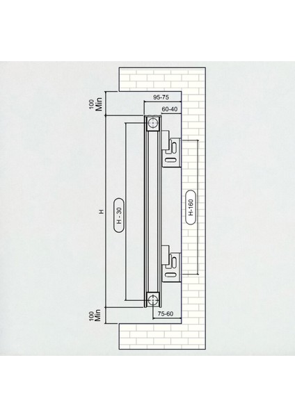 Smyrna Alüminyum Radyatör Panel 600 x 1745 25 Dilim Beyaz RAL9010