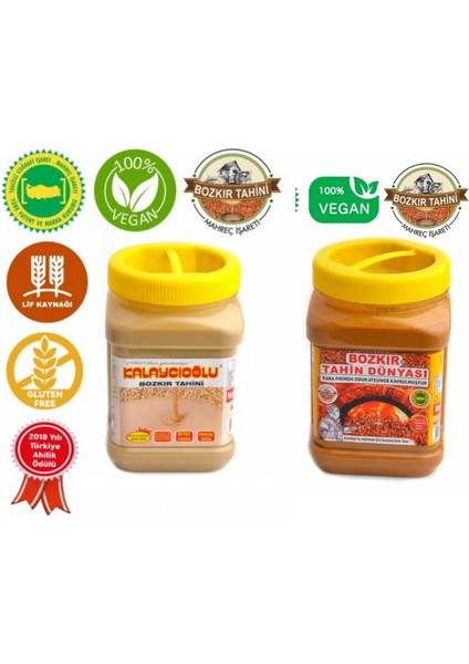 Bozkır Tahin Merkezi Bozkır Beyaz Tahin 935 gr & Bozkır Kavrulmuş Tahin 935 gr
