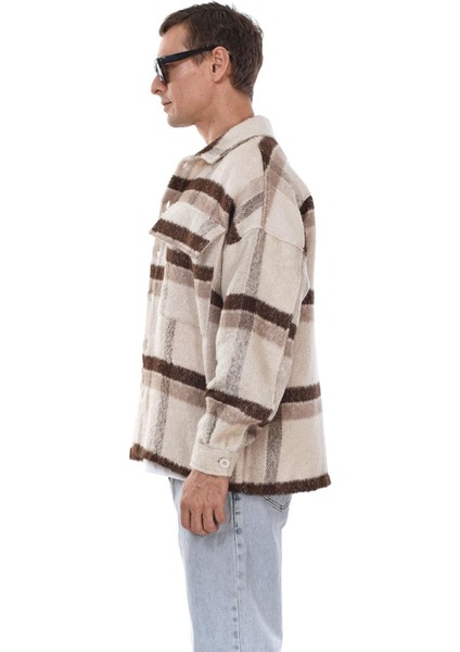 Oversize Kalıp Unisex Cepli Kaşe Oduncu Gömlek fiyatları
