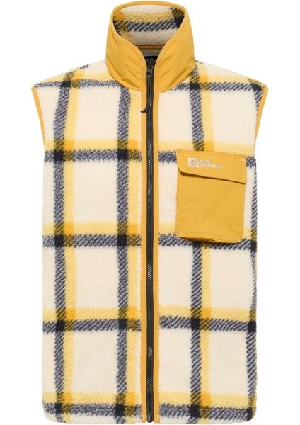 Jack Wolfskin Felslicht Check Vest M Erkek Yelek A60061-A0028 Panna Cotta