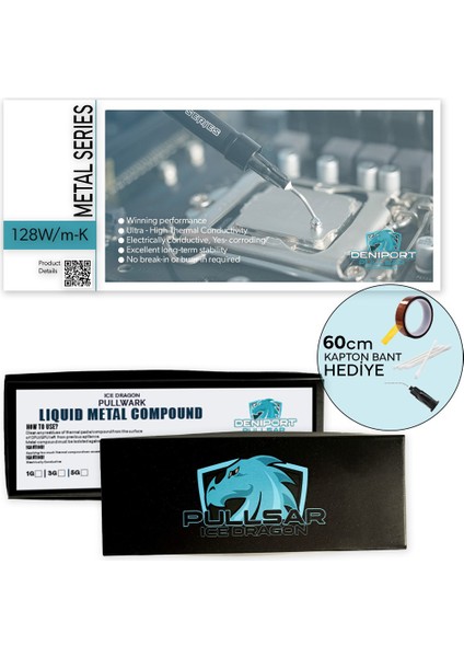 Icedragon® Pullwark™ Metal Series™ 128W/M-K Sıvı Soğutma/Likit Metal/Sıvı Metal fırsatları