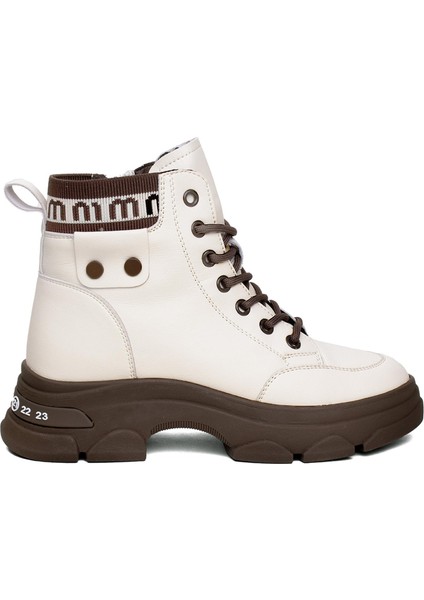24K310-7 Kadın Sneaker Bot Bej