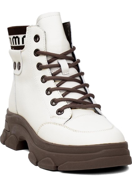 24K310-7 Kadın Sneaker Bot Bej