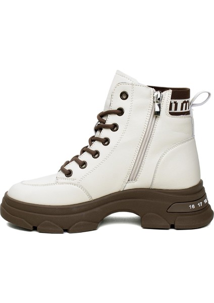 24K310-7 Kadın Sneaker Bot Bej