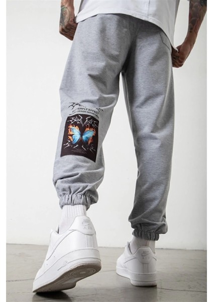 Siyah Paça Lastikli Yazlık Eşofman Altı