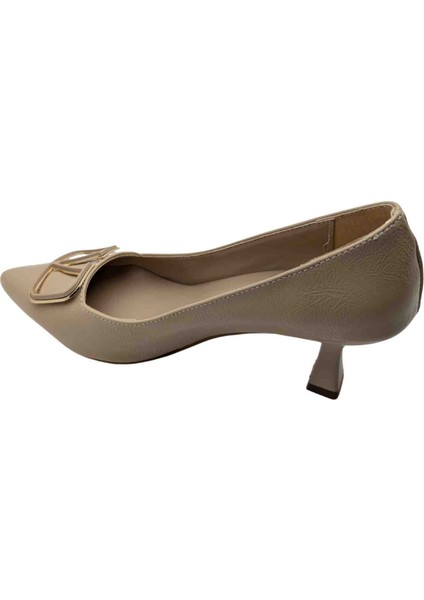 Serenova Kadın Deri Stiletto Ayakkabı Serenova Krem 38 fırsatları