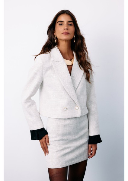 Manşet Detaylı Tüvit Ceket - Taş modelleri