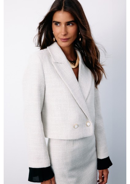 Manşet Detaylı Tüvit Ceket - Taş indirimleri