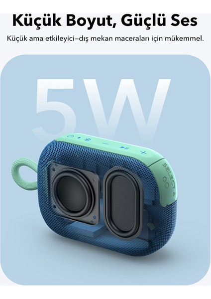 Soundcore Select 4 Go Kablosuz Bluetooth Hoparlör - 20 Saat Ultra Çalma Süresi - IP67 Su Geçirmez - Mavi - A31X1 (Anker Türkiye Garantili) modelleri