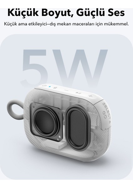 Soundcore Select 4 Go Kablosuz Bluetooth Hoparlör - 20 Saat Ultra Çalma Süresi - IP67 Su Geçirmez - Beyaz - A31X1 (Anker Türkiye Garantili) fırsatları